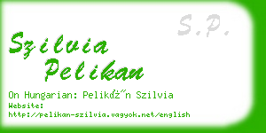 szilvia pelikan business card
